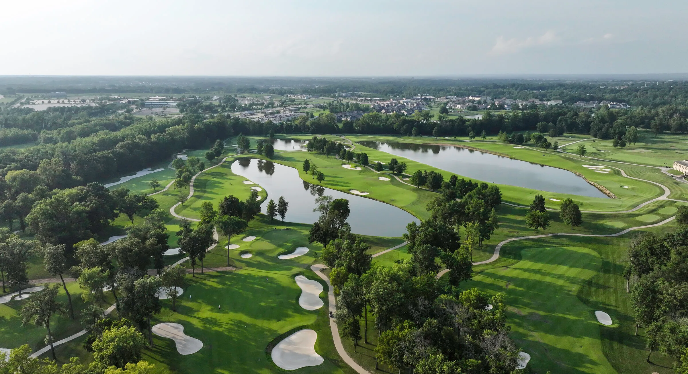 Aerial view of Old Hickory Golf Club fairways